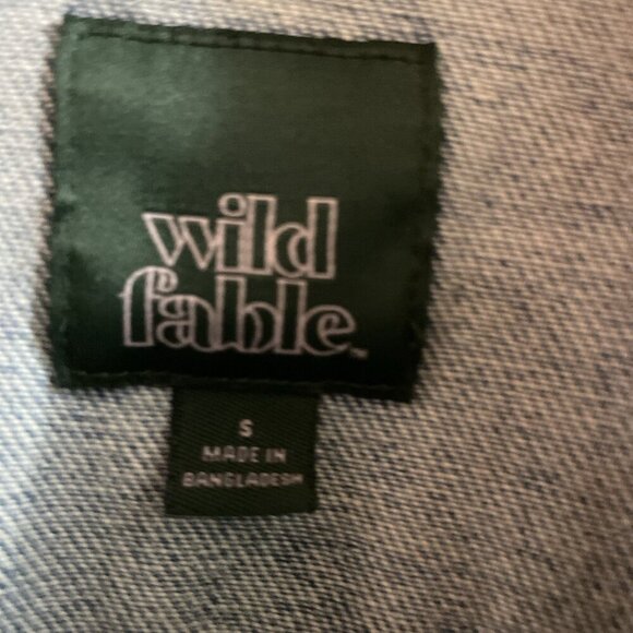 Wild Fable Graffiti Jean Jacket Women's L Denim Alien Smiley Face Flower Grunge - Picture 10 of 13